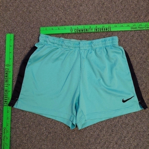 Nike Women's Athletic Shorts - Aqua and Black - Picture 3 of 5